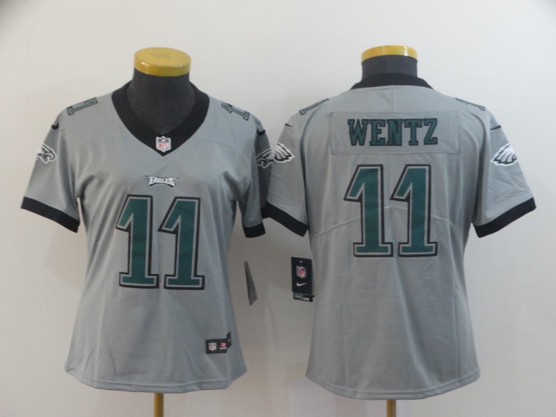Women Philadelphia Eagles #11 Wentz Grey Nike Vapor Untouchable Limited NFL Jerseys->edmonton oilers->NHL Jersey